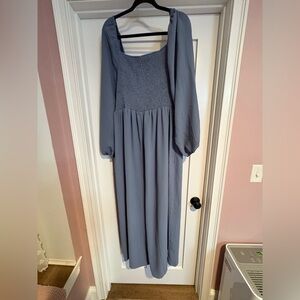 Dokotoo Dusk Blue Long Sleeve Jumpsuit